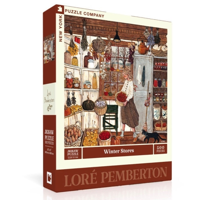 New York Puzzle Company Puzzle Winter Stores - 500 pieces